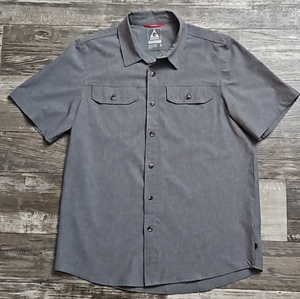 Gerry Short Sleeve Button Up Lightweight Quick Dry Stretchy Camp Shirt Men's Md
